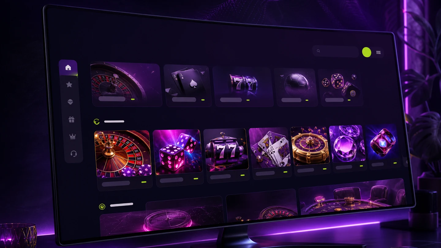 Visual editorial de un lobby de casino con estilo MaxWin